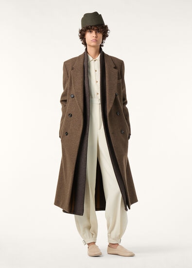 TUCKER DB COAT LIGHT FELT CASH WOOL