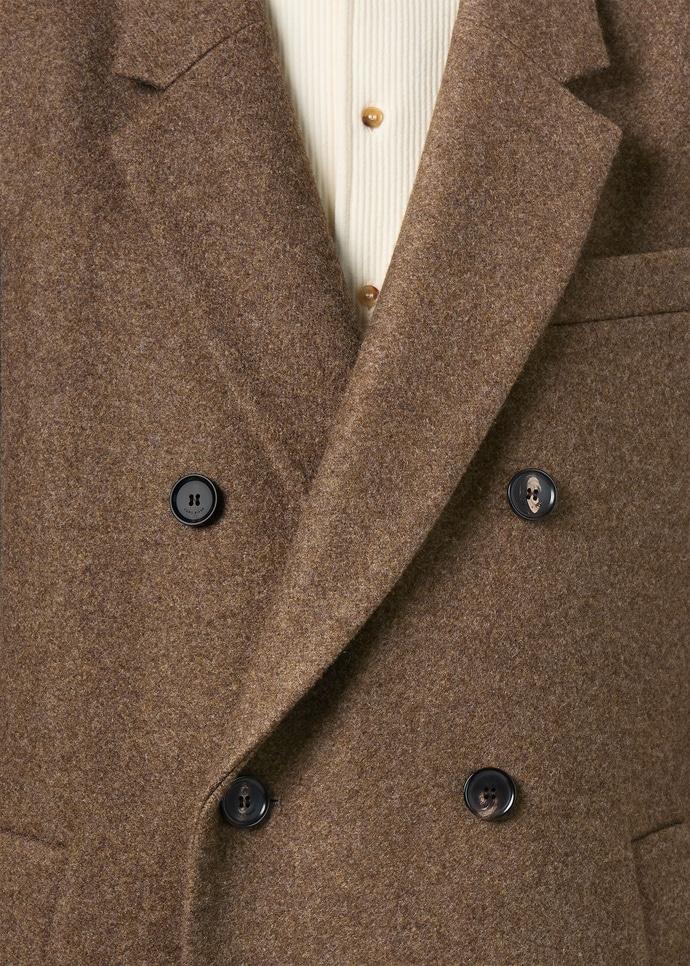 TUCKER DB COAT LIGHT FELT CASH WOOL_FAP7667_H0L6_2