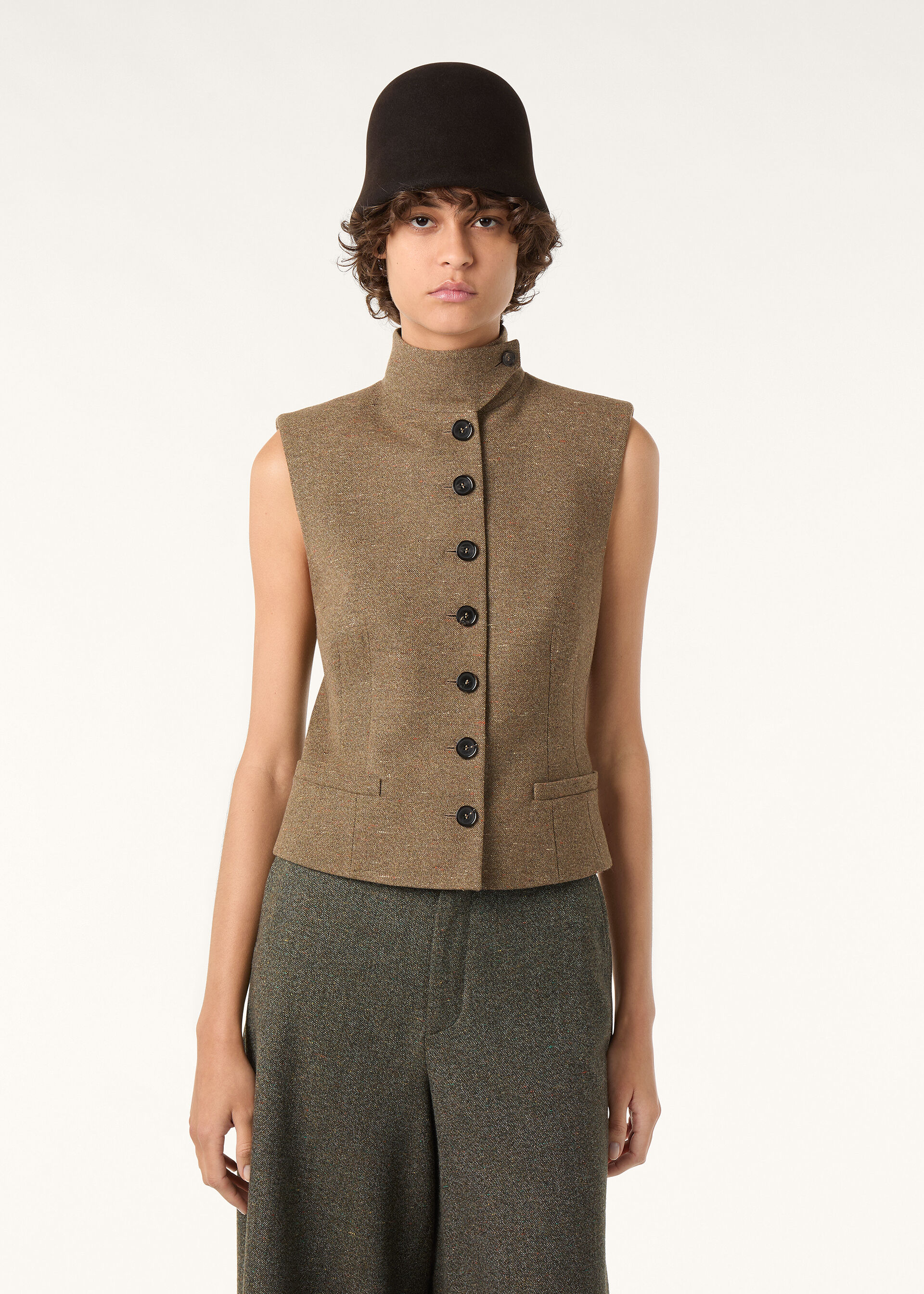 LEMAN VEST WISH CASH TWEED