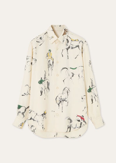 THEA SQUARE COLLAR SHIRT LORO PIANA SCUDERIA
