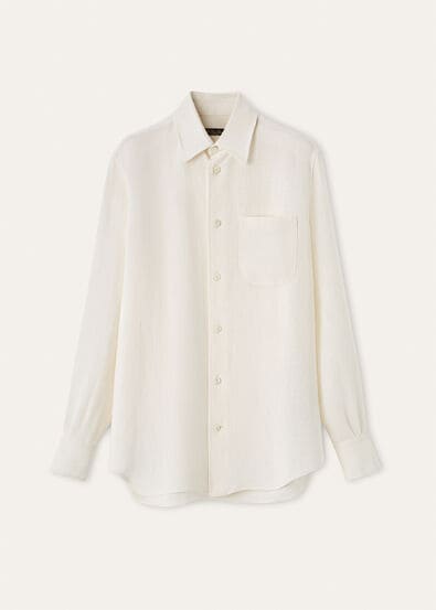 THEA SQUARE COLLAR SHIRT SUMMER LINEN CREPE NATTE'