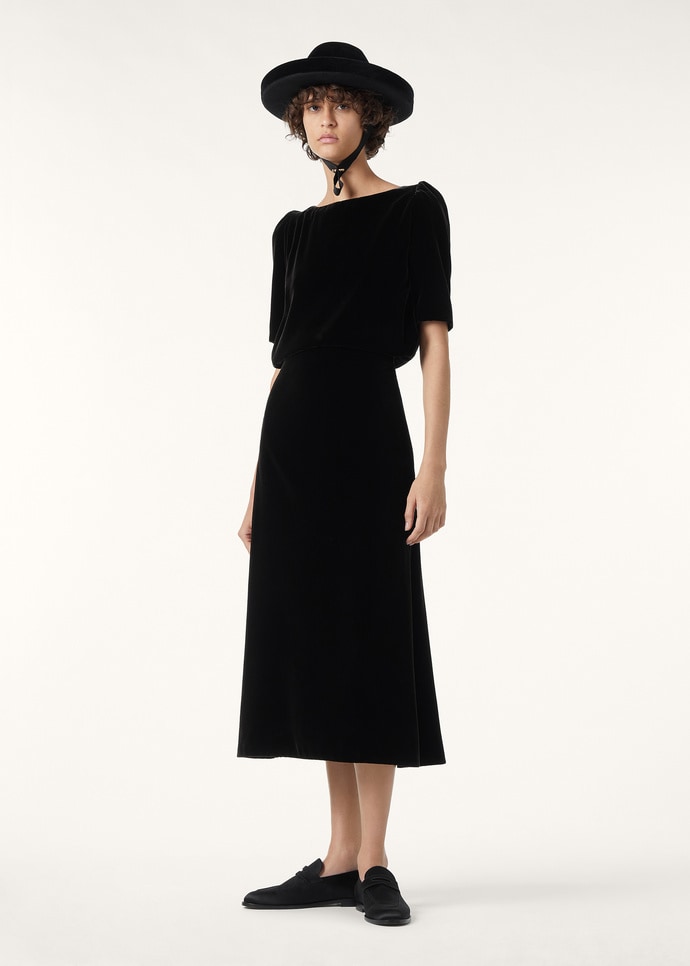 LAINE DRESS SILK VELVET_FAP7725_H11I_1