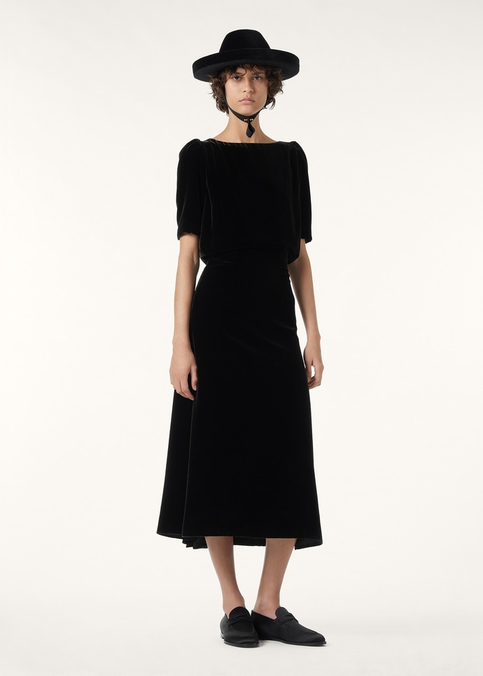 LAINE DRESS SILK VELVET_FAP7725_H11I_3