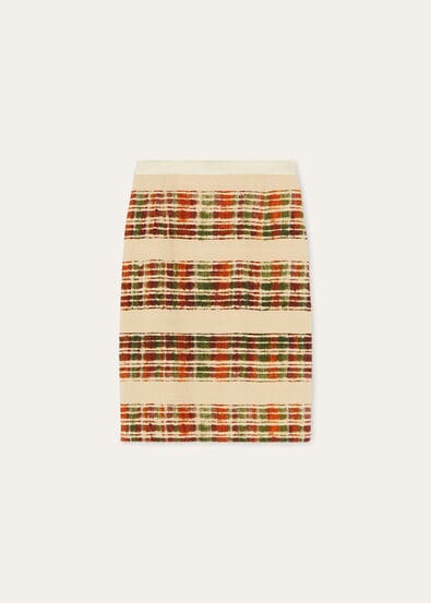 SYLVA SKIRT WATERCOLOR SUITCASE STRIPE