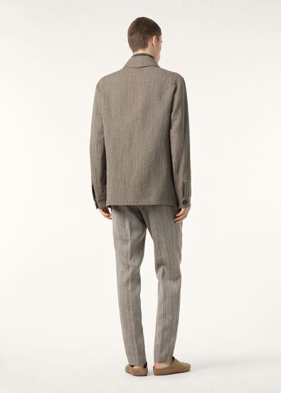 PIERS FIELD JACKET CANVAS LINEN WOOL