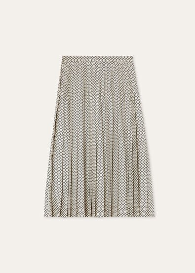 CLEA SHORT SKIRT LORO PIANA CHACO SILK TWILL