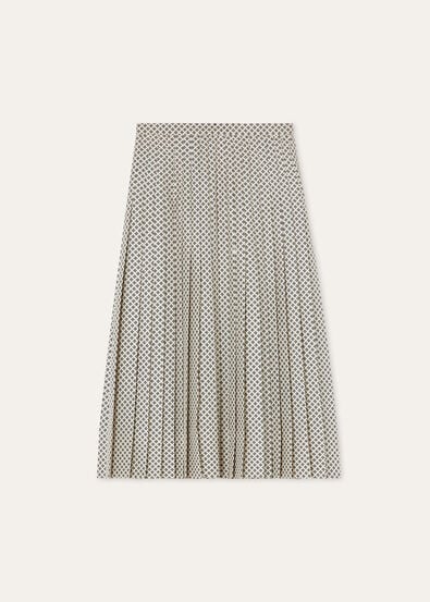 CLEA SHORT SKIRT LORO PIANA CHACO SILK TWILL