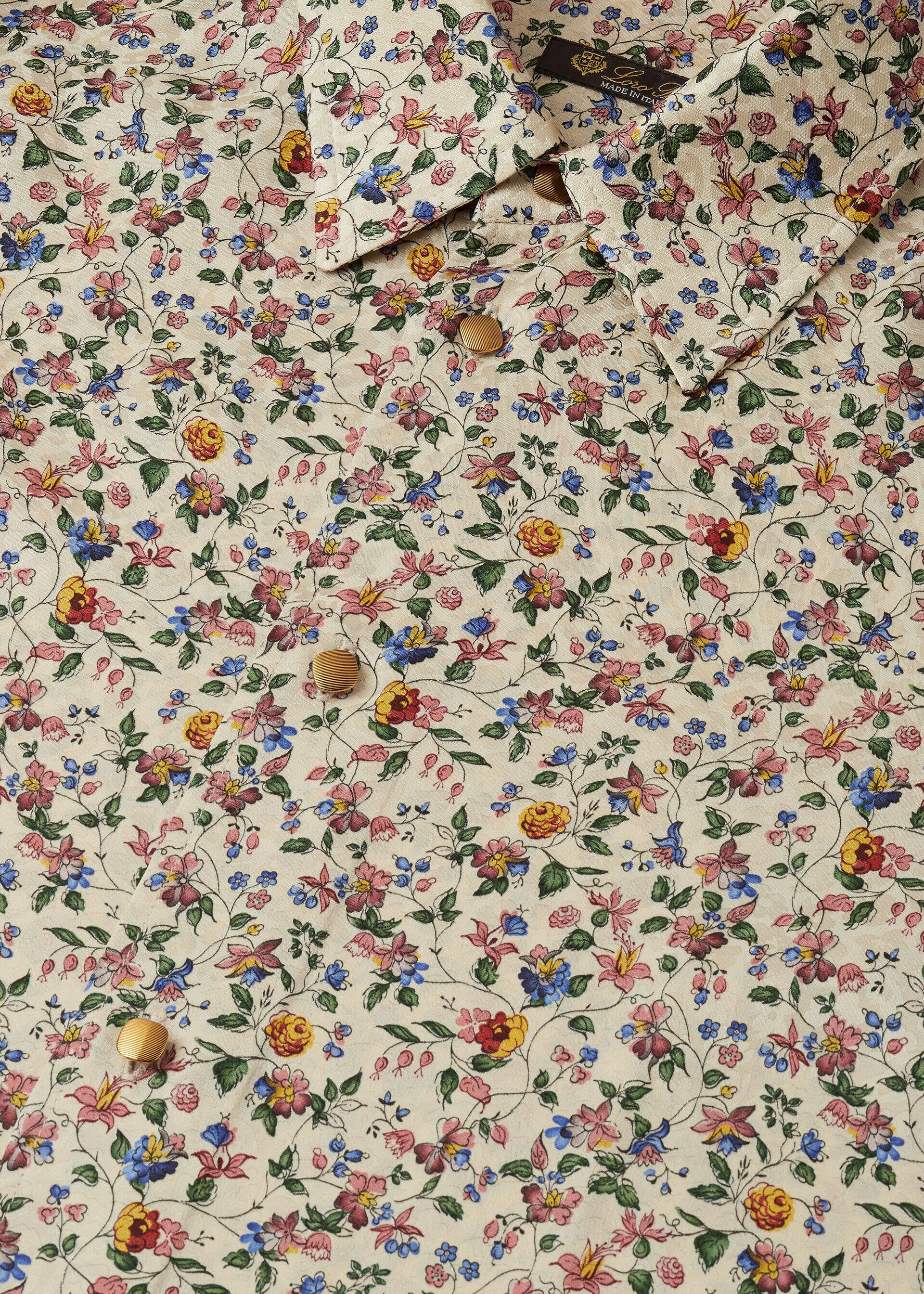 THEA SQUARE COLLAR SHIRT WISPER SILK JACQUARD