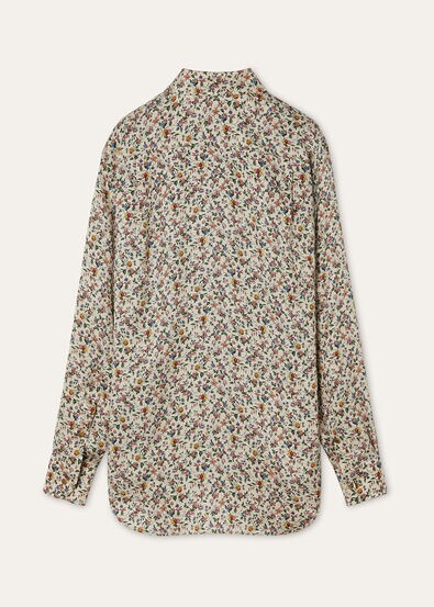 THEA SQUARE COLLAR SHIRT WISPER SILK JACQUARD
