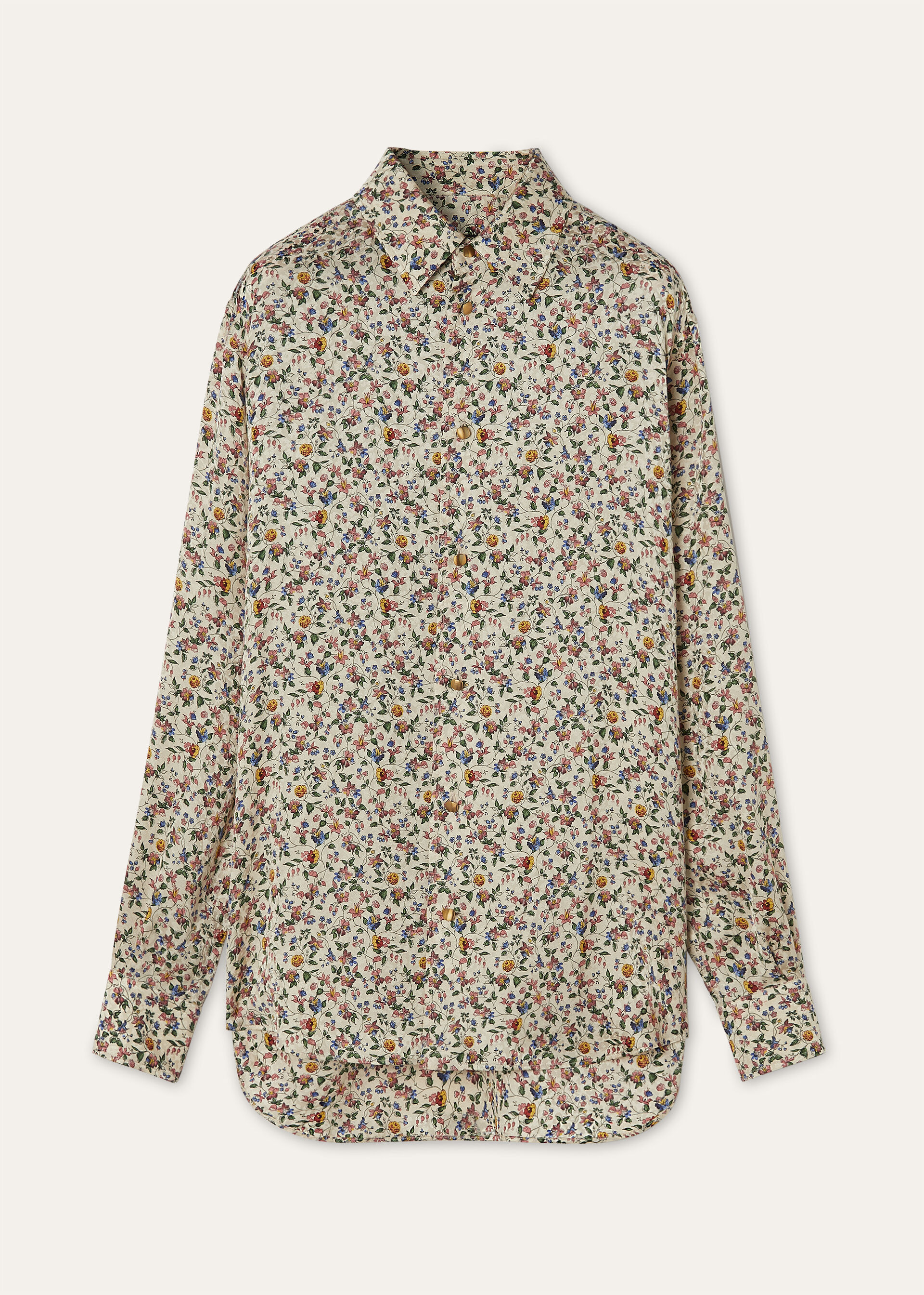 THEA SQUARE COLLAR SHIRT WISPER SILK JACQUARD