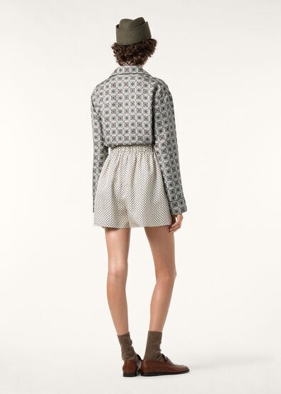 LIAN SHIRT LP MENDOZA BORDER SILK TWILL