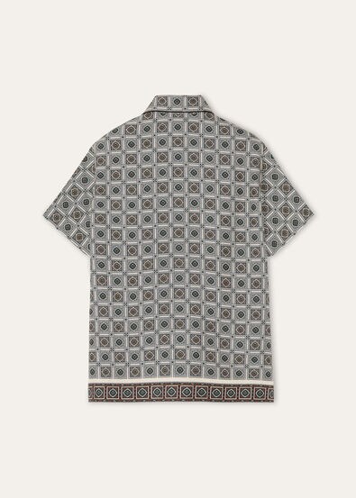 ANGELINA SS SHIRT LP MENDOZA BORDER SILK TWILL