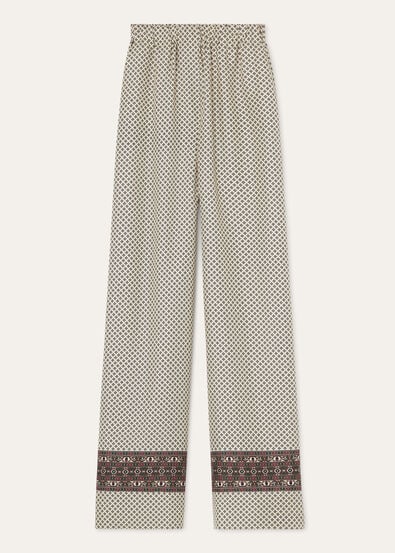 VALERIO TROUSERS LP CHACO BORDER SILK TWILL