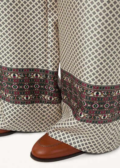 VALERIO TROUSERS LP CHACO BORDER SILK TWILL
