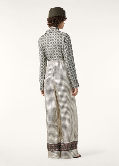 VALERIO TROUSERS LP CHACO BORDER SILK TWILL