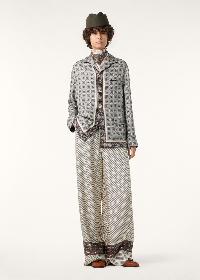 VALERIO TROUSERS LP CHACO BORDER SILK TWILL_FAP8303_T1S7_1