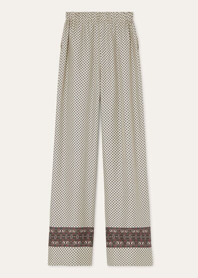 VALERIO TROUSERS LP CHACO BORDER SILK TWILL