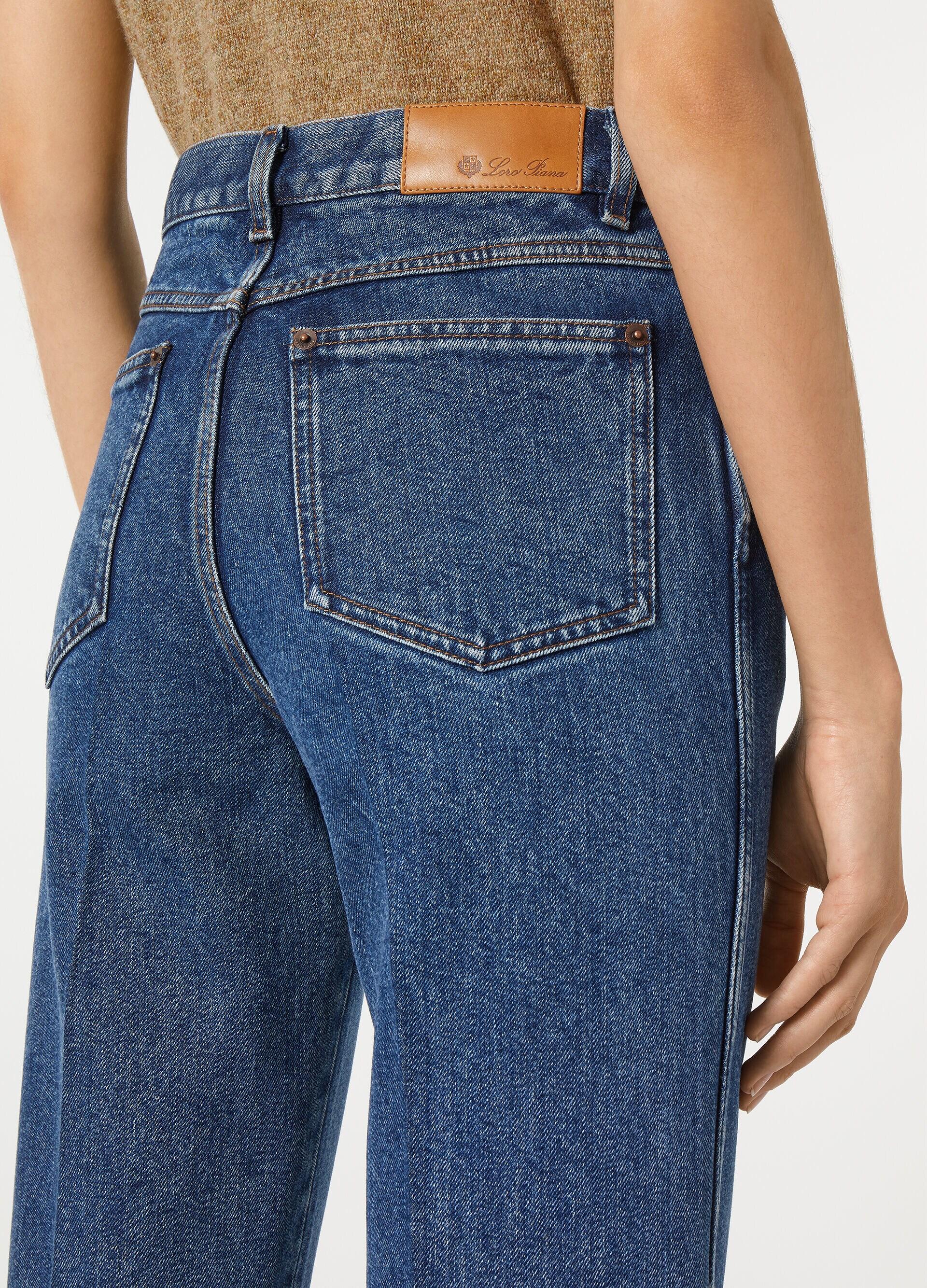 BROOKE TROUSERS DENIM SILK A.F.