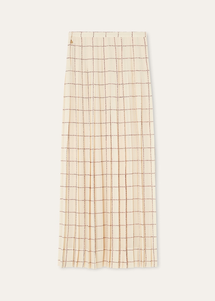 CLEA SKIRT PIOT CHECK SABLE' M.E._FAP8384_T1QG_2