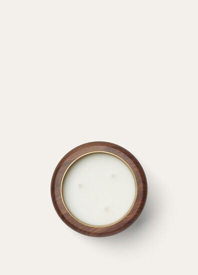 SMOKY TWEED CANDLE LARGE WALNUT
