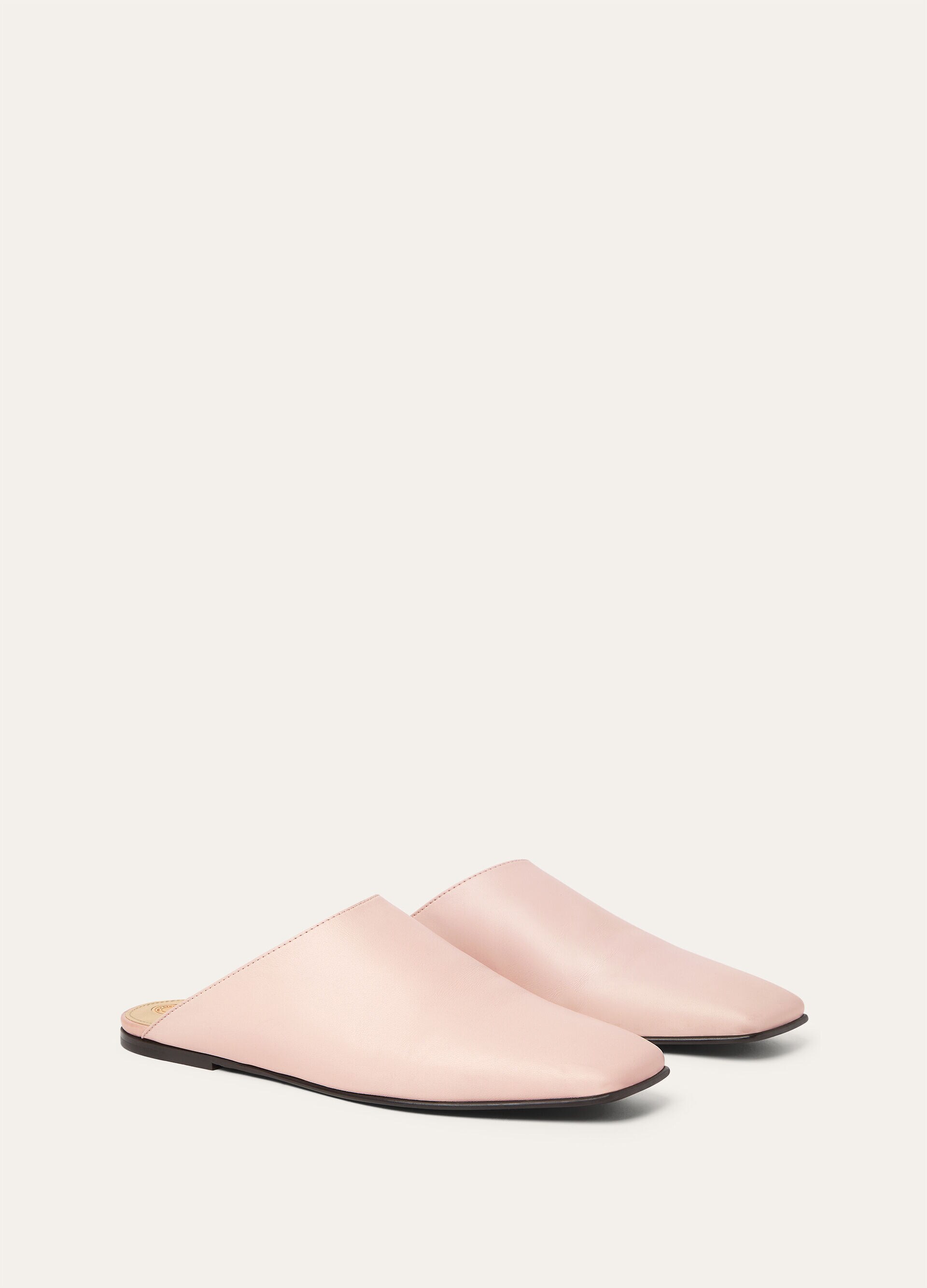 ALBA FLAT MULE WAXED LAMBSKIN AF