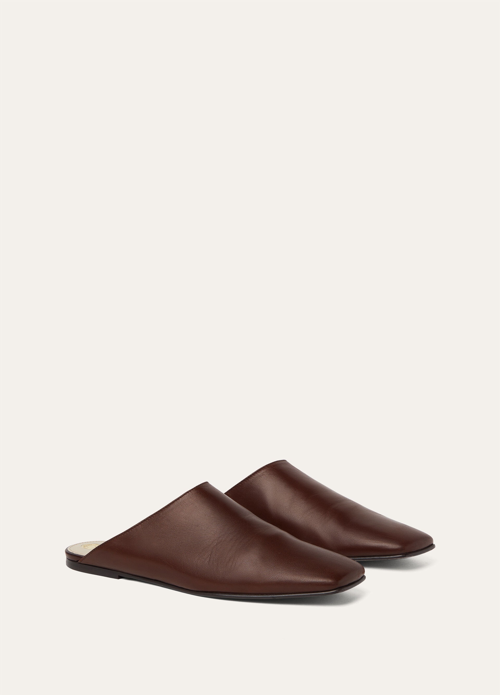 ALBA FLAT MULE WAXED LAMBSKIN AF