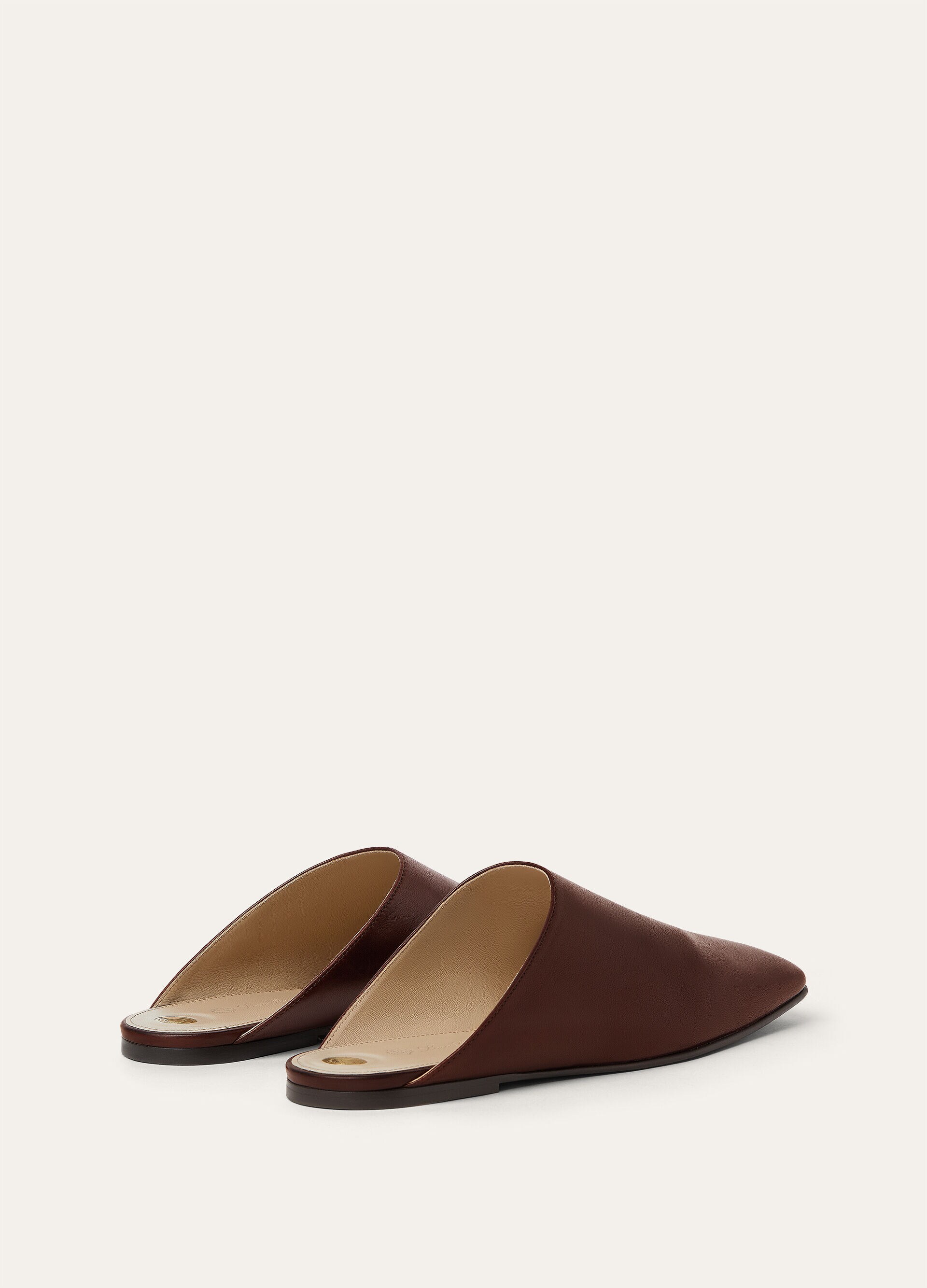 ALBA FLAT MULE WAXED LAMBSKIN AF