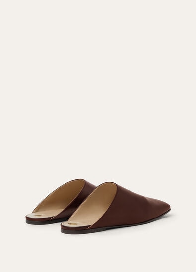 ALBA FLAT MULE WAXED LAMBSKIN AF