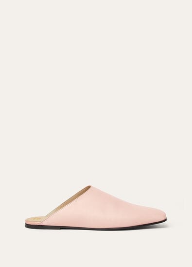 ALBA FLAT MULE WAXED LAMBSKIN AF