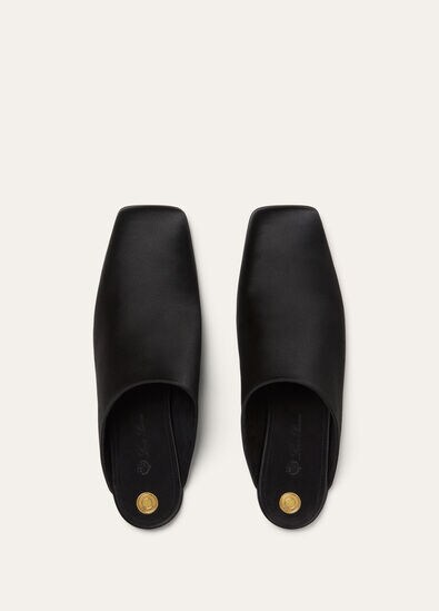 ALBA FLAT MULE SATIN AF