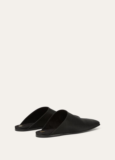 ALBA FLAT MULE SATIN AF