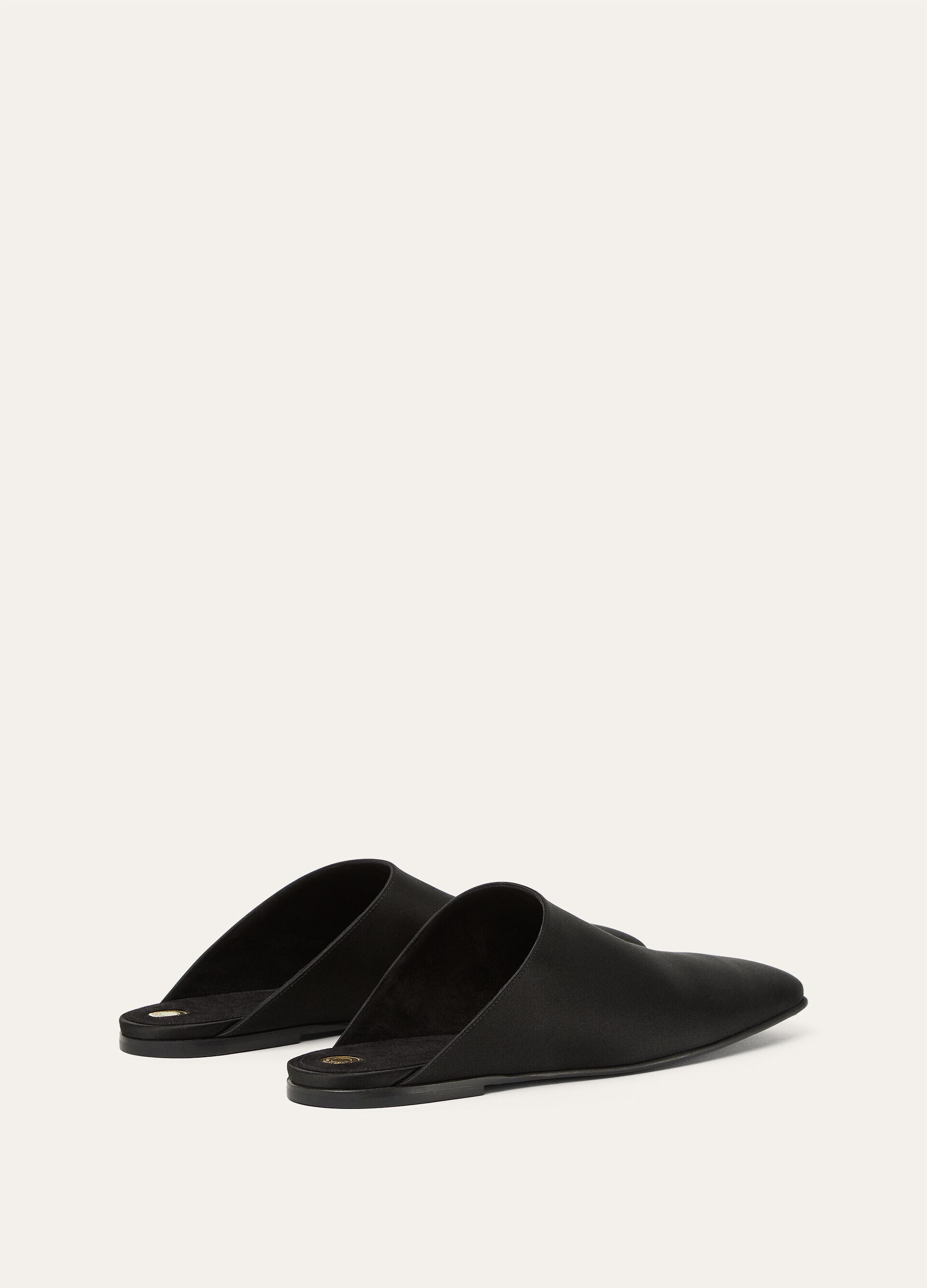 ALBA FLAT MULE SATIN AF