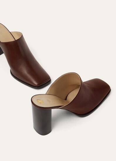 ALBA HEELED MULE H85 WAXED LAMBSKIN AF
