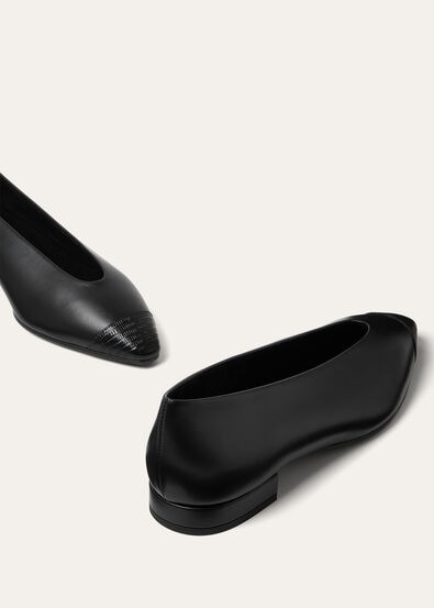 REBECCA CAP TOE BALLER. LUX. CALF & LIZ. PRINT AF