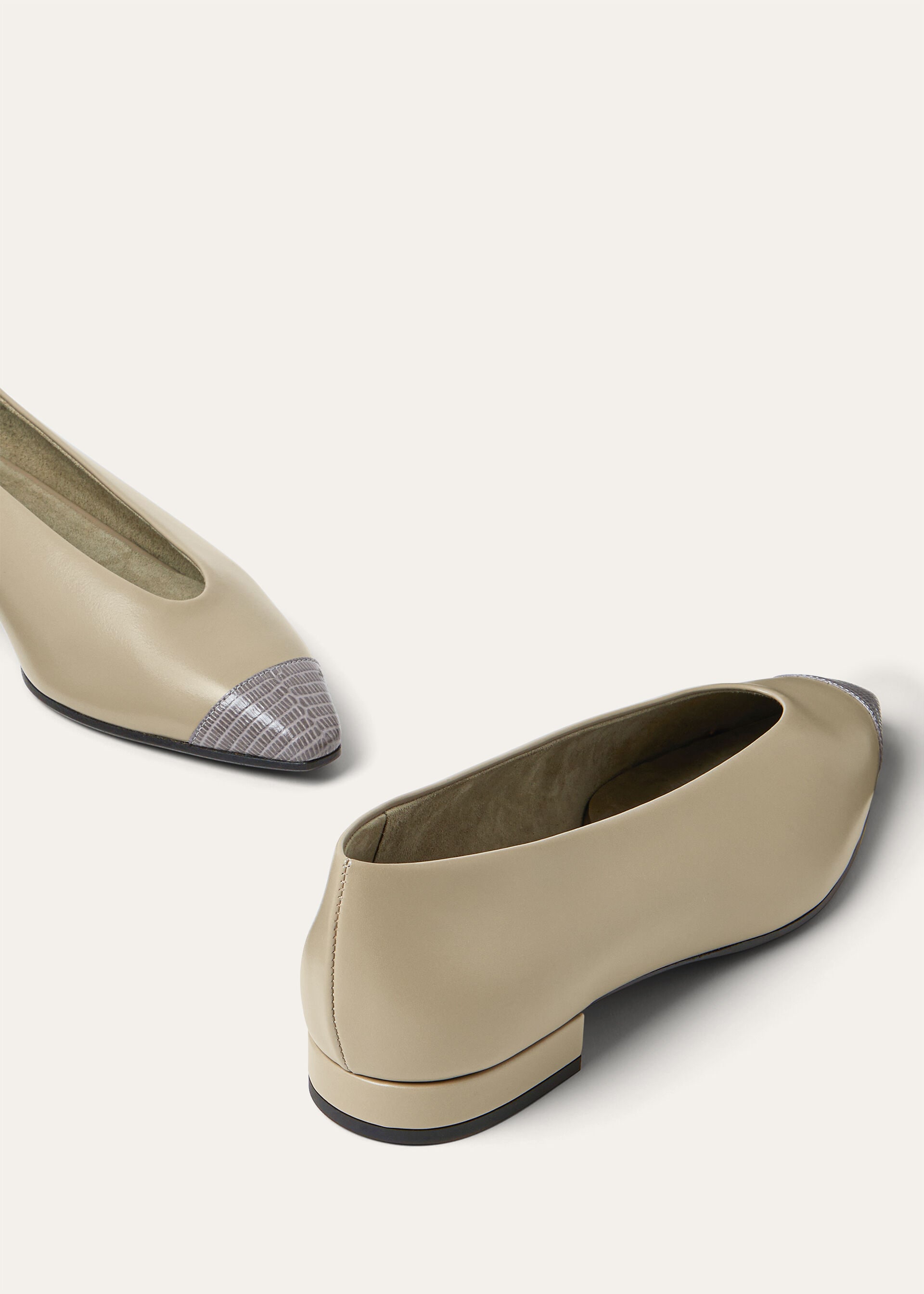 REBECCA CAP TOE BALLER. LUX. CALF & LIZ. PRINT AF