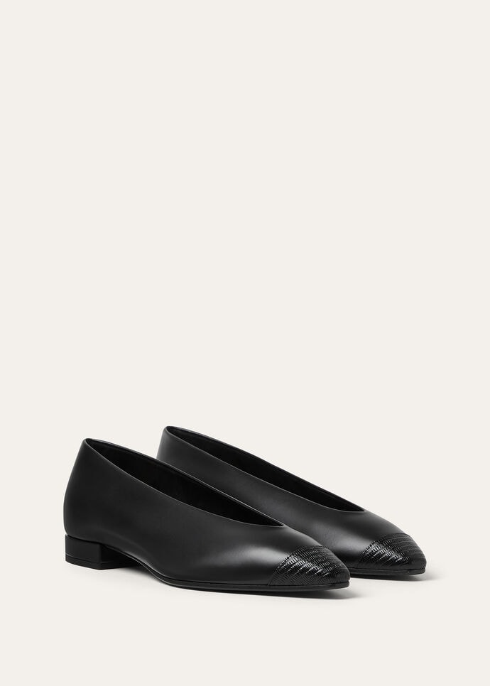 REBECCA CAP TOE BALLER. LUX. CALF & LIZ. PRINT AF_FAP8438_8000_2