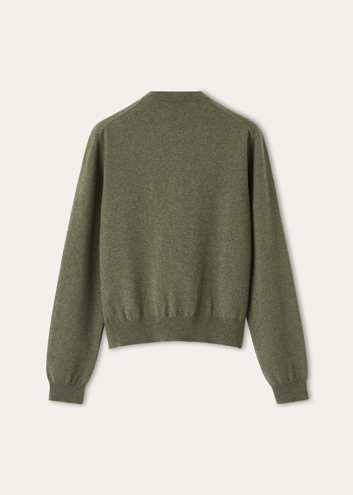 CLASSIC BABY CASH  CREWNECK CARDIGAN SWEATER GG 12_FAP8493_51BW_6