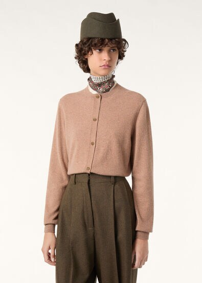 CLASSIC BABY CASH  CREWNECK CARDIGAN SWEATER GG 12