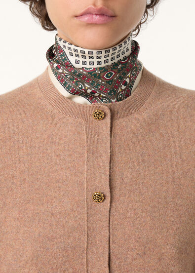 CLASSIC BABY CASH  CREWNECK CARDIGAN SWEATER GG 12