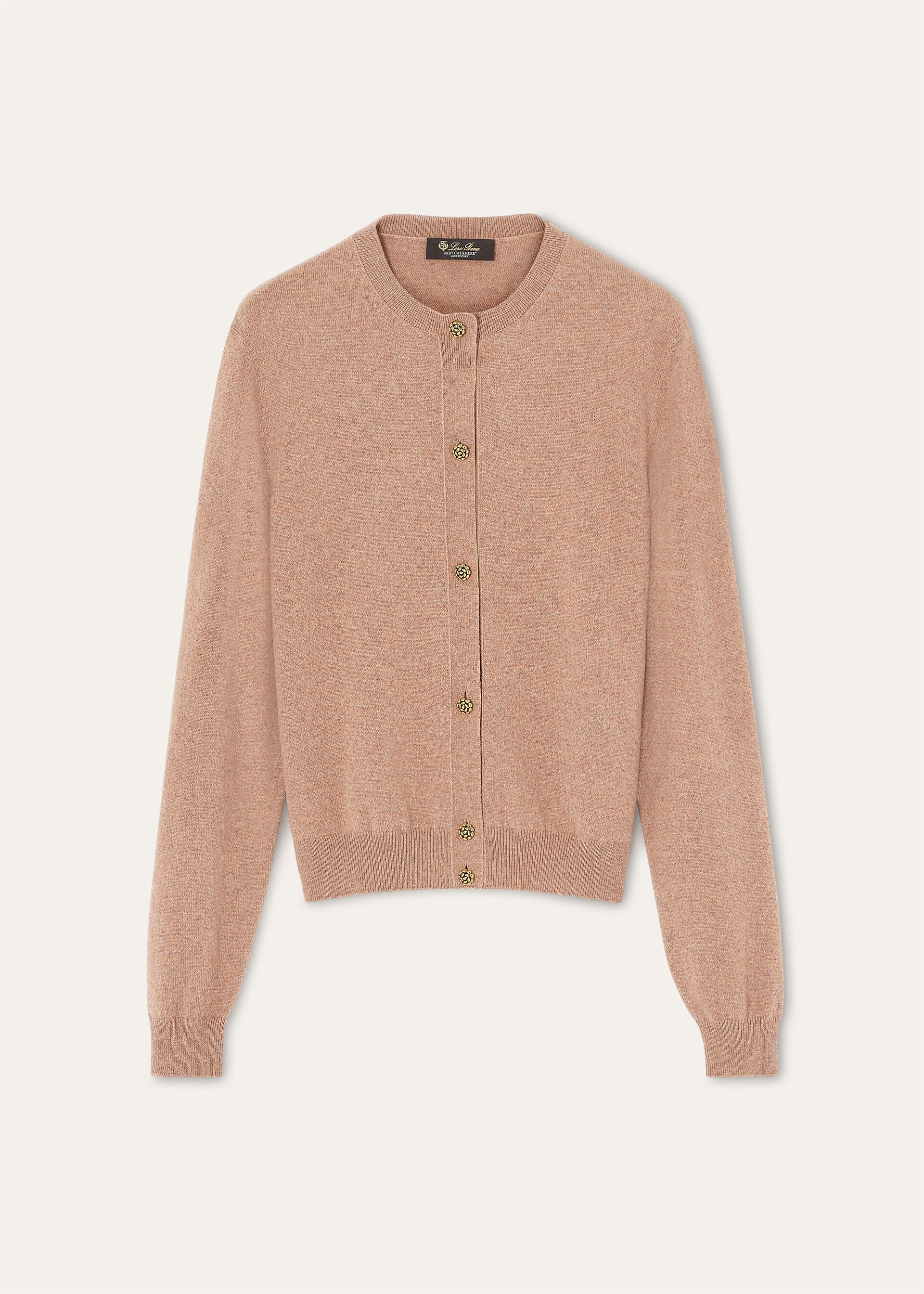 CLASSIC BABY CASH  CREWNECK CARDIGAN SWEATER GG 12