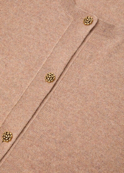 CLASSIC BABY CASH  CREWNECK CARDIGAN SWEATER GG 12