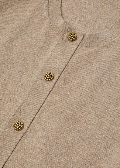 CLASSIC BABY CASH  CREWNECK CARDIGAN SWEATER GG 12