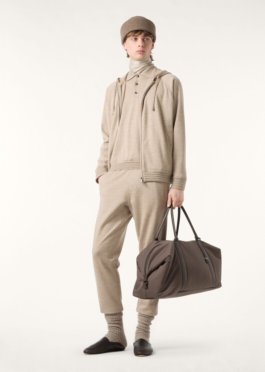 COCOONING POLO LS CASH RAW FLEECE