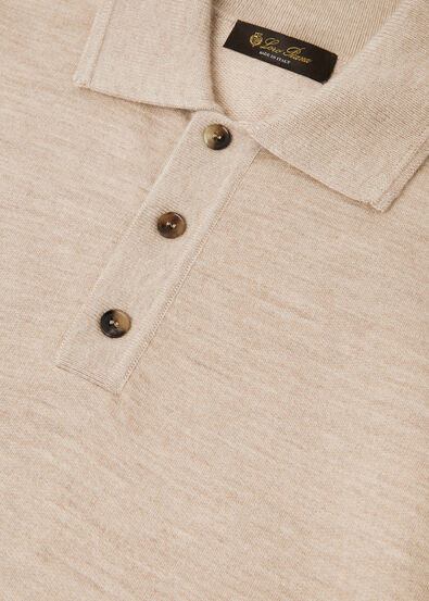 COCOONING POLO LS CASH RAW FLEECE