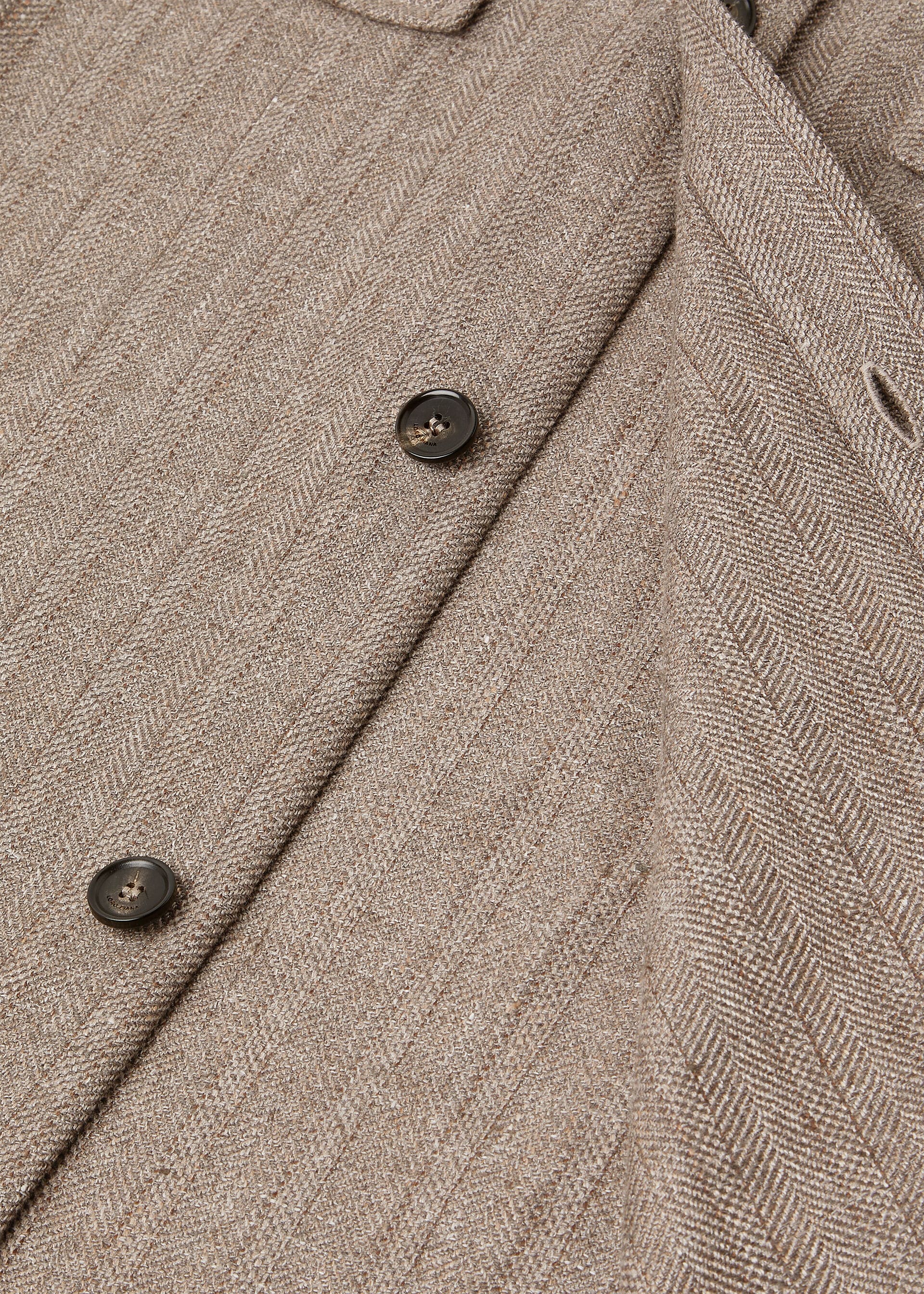JIM OVERSHIRT WOOL LINEN HERRINGBONE TWEED