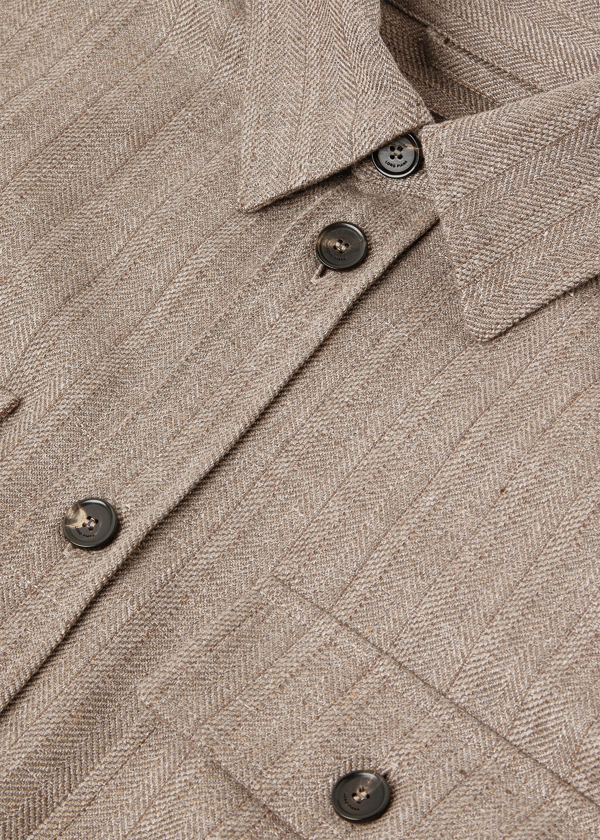 JIM OVERSHIRT WOOL LINEN HERRINGBONE TWEED