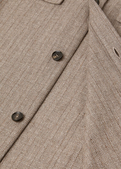 JIM OVERSHIRT WOOL LINEN HERRINGBONE TWEED