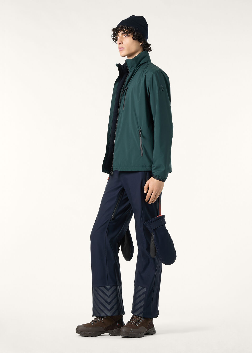 EILEN BOMBER WIND STRETCH STORM-JERSEY PILE CASH