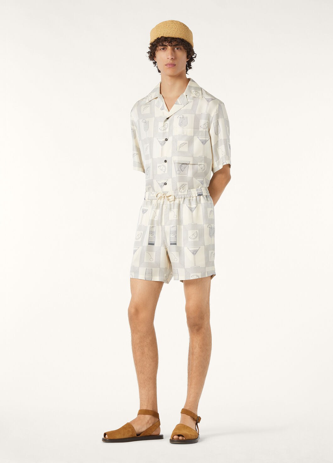 FEDERICO SS SHIRT LORO PIANA APERITIVO TWILL