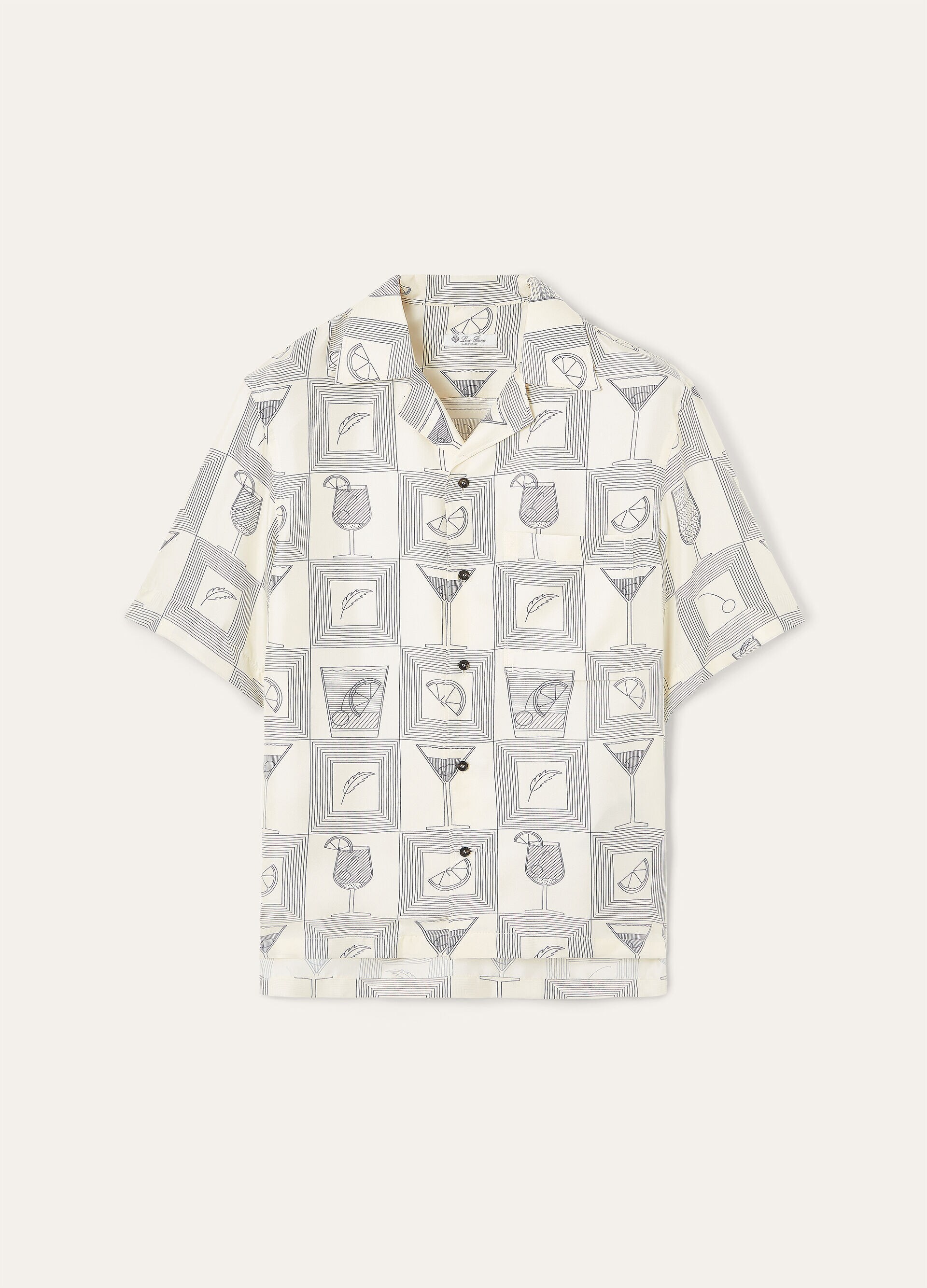 FEDERICO SS SHIRT LORO PIANA APERITIVO TWILL